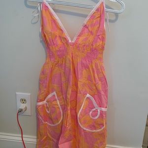 Lilly Pulitzer Pink&Orange Sundress/Coverup-size M